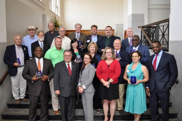 Award recipients in the Hudson Hall at Memphis Central Station