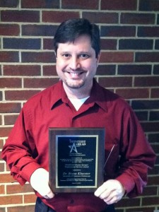 Dr. Bryon Kluesner with Dona Sparger Professional Service Award