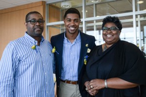 Robert Fisher with his parents