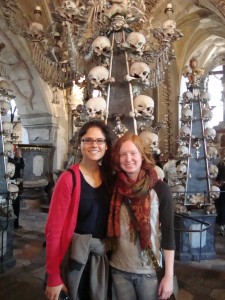 Katherine Adorati and Libby Boykin in the Bone Church