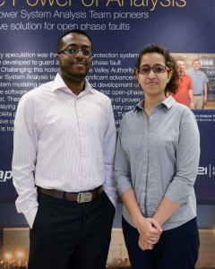 Graduate students Mariana Kamel and Haytham Saeed