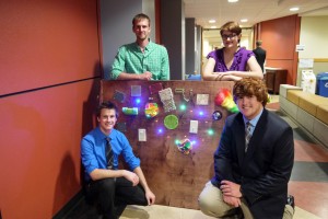 Engineering students Braxton Tawry, Casey Hale, Katie Zager, and Wesley Donesky at the 2015 Engineering Showcase.