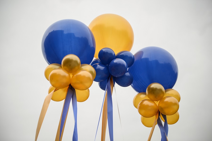 Blue and Gold balloons