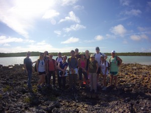 Students at Moonrock Pond
