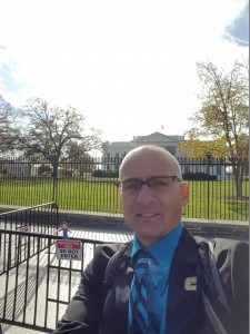 Dr. Gary Liguori taking a selfie in front of the White House