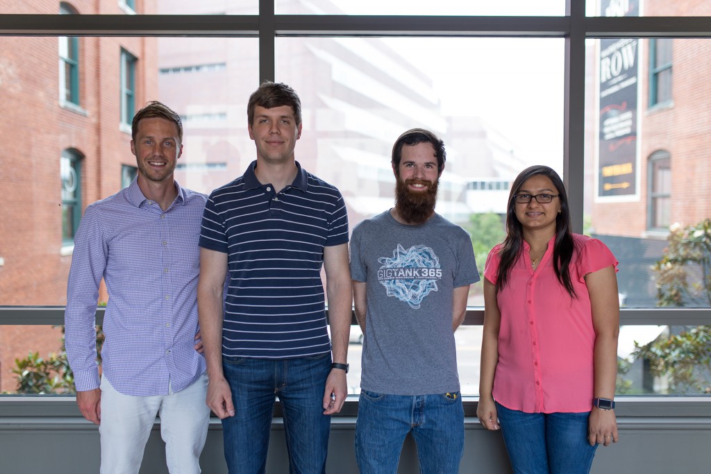 From left to right: Dr. Daniel Loveless, Daniel Johnson, Matt Joplin, Amee Patel