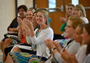 teachers talks at student-teacher mentor day