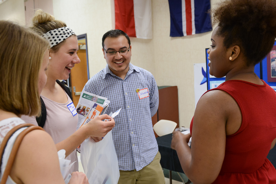 Students engaging at a Fair at UTC