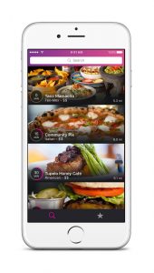 A smartphone displaying the Get Seated restaurant search screen