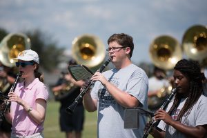Marching Mocs practice on Engel Field. Sept, 2017.