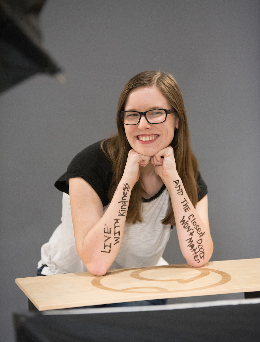 People participate in Dear World Wednesday, Nov. 15, 2017 in the University Center.