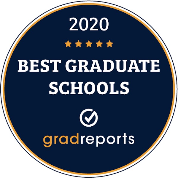 Award Badge with text, "2020 BEST GRADUATE SCHOOLS gradreports"