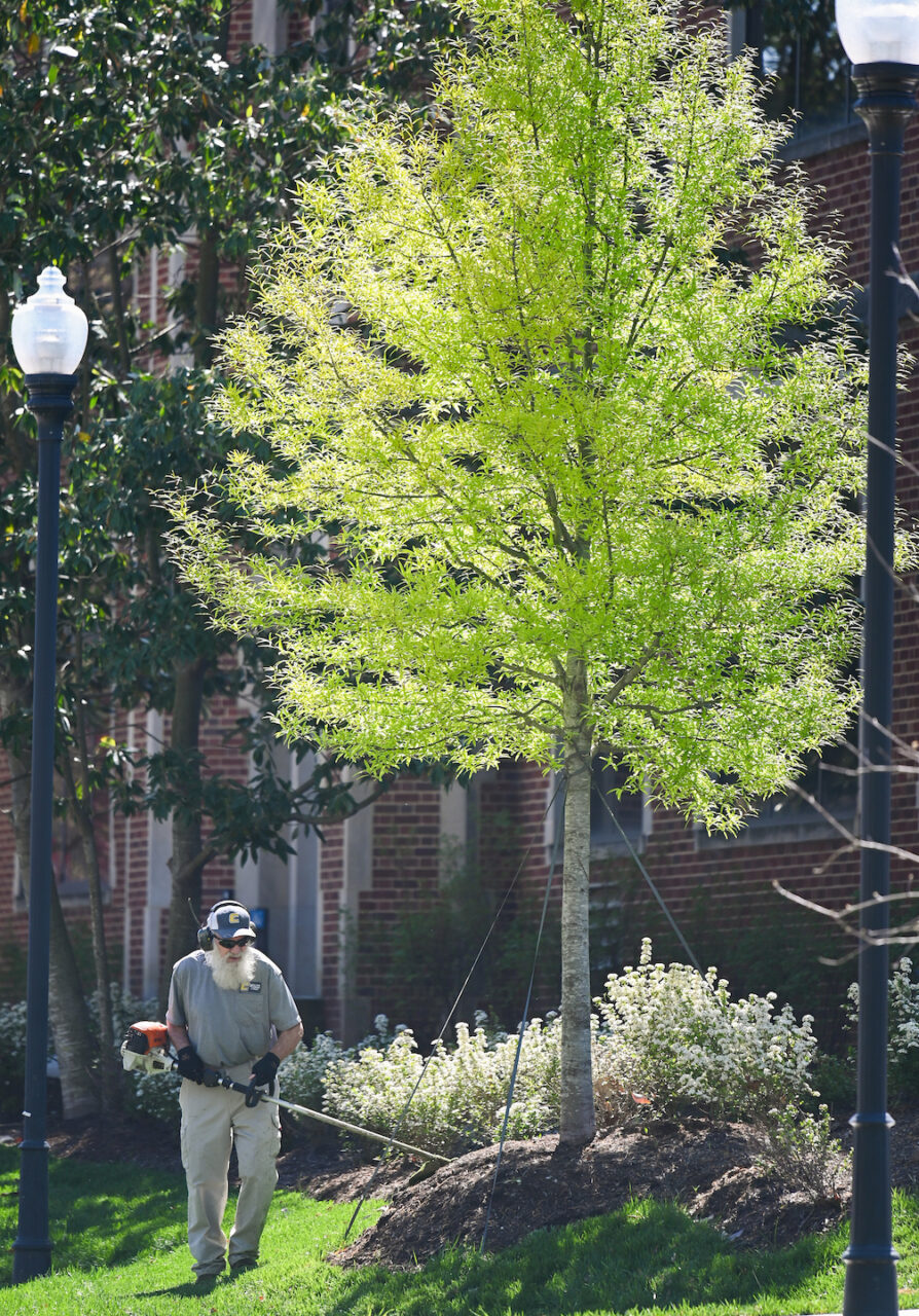 Kyle Thurmond among essential personnel working on campus Thursday, April 2,2020.