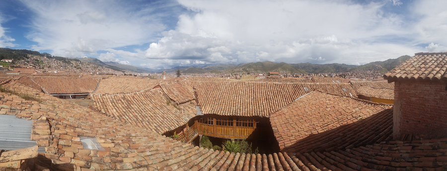 The view from the roof of the BnB in Cuzco, Peru, where the Baileys stayed while quarantined.