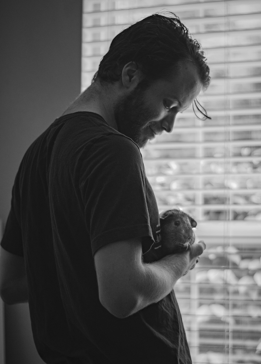 John holds Pancake.