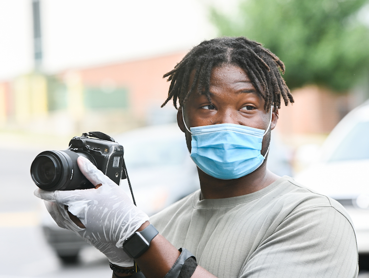 Whatever you're doing on campus you must wear a mask.