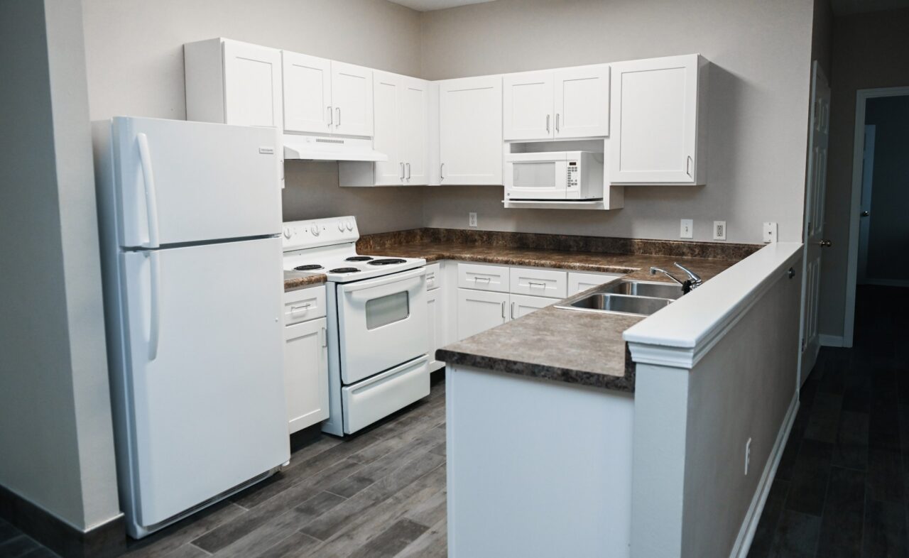 Kitchens in some suites were redone to fit Americans with Disabilities Act requirements.