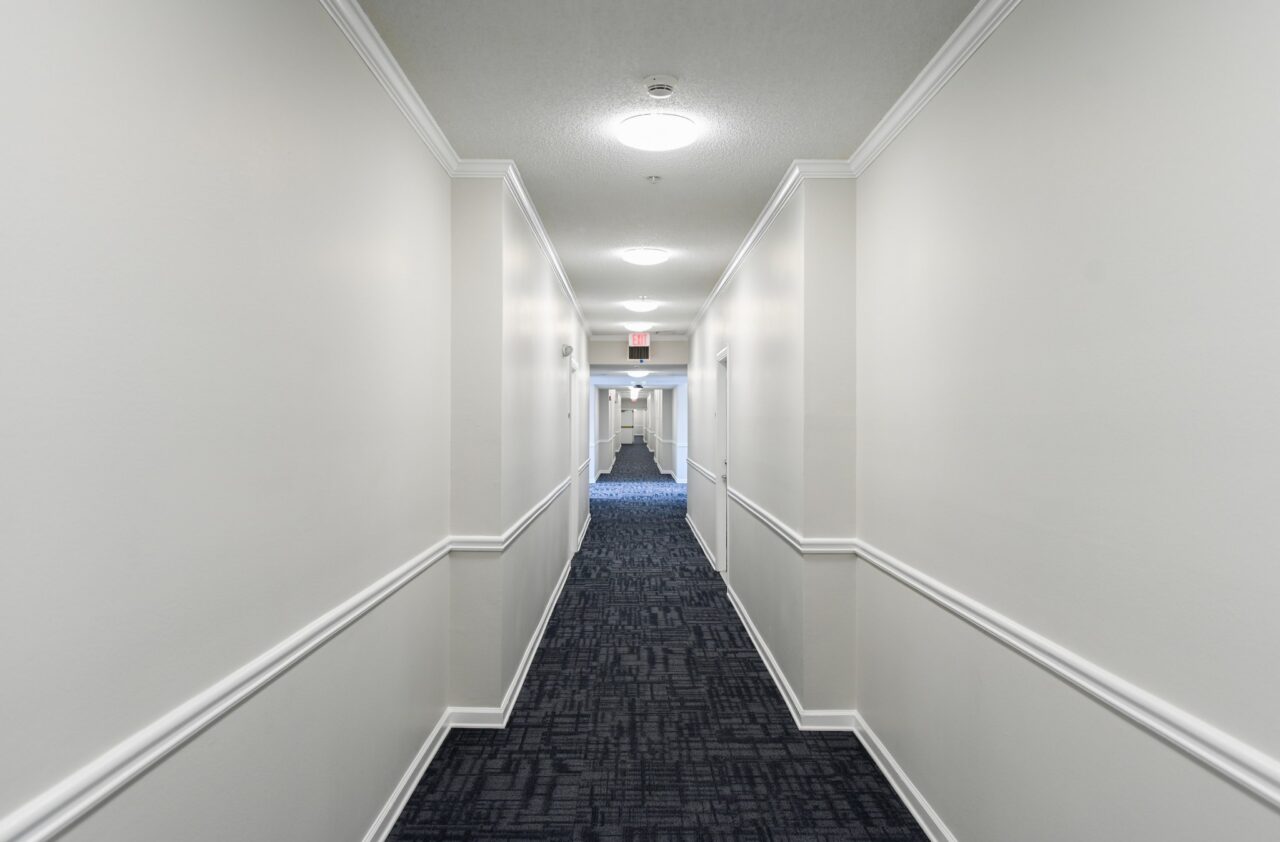 Carpeting was replaced and walls repainted.