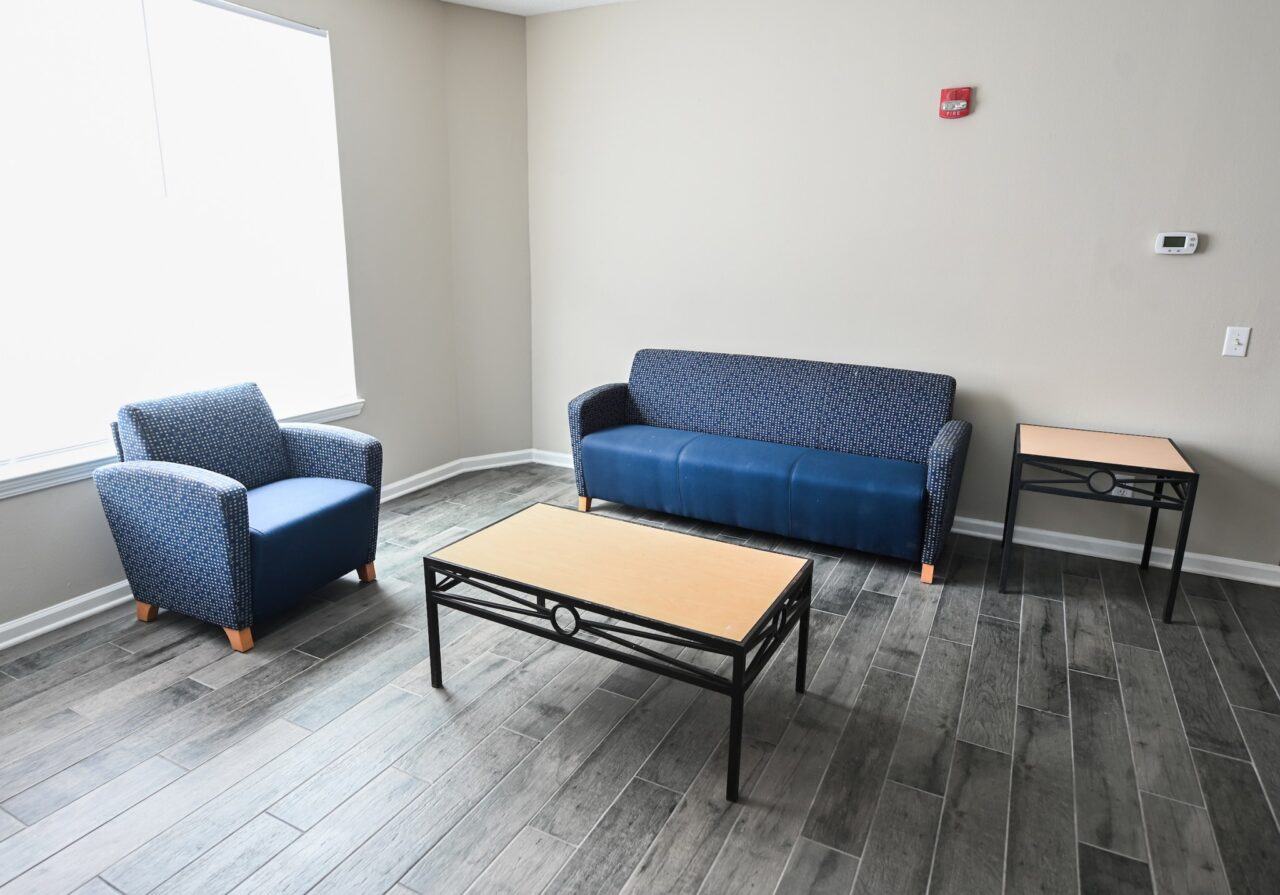 New furniture was brought in.