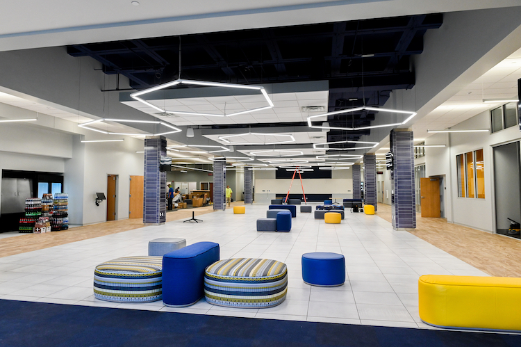 A common area in the new Lupton Hall.