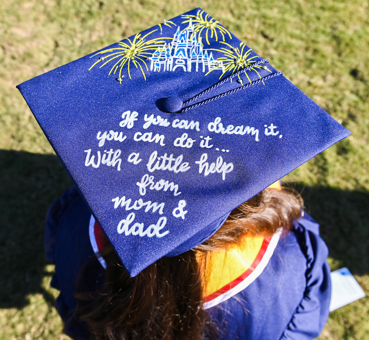 Undergraduate students participate in a commencement ceremony on Friday, Nov. 20, 2020 on Chamberlain Field.