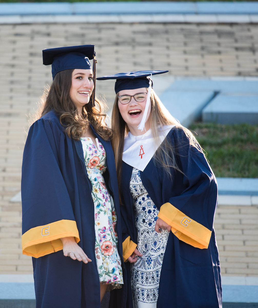 Undergraduate students participate in a commencement ceremony on Friday, Nov. 20, 2020 on Chamberlain Field.