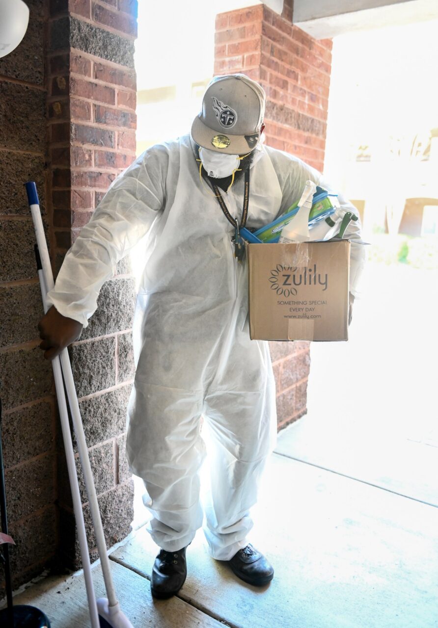 Essential personnel remained on campus after classes went online in March due to COVID-19.