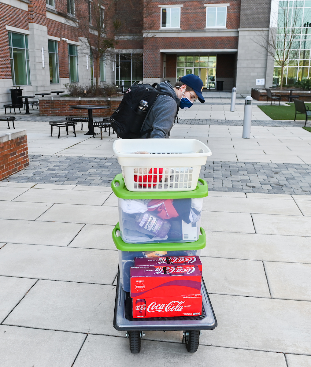 John Pavelchik moves into West Campus Housing.