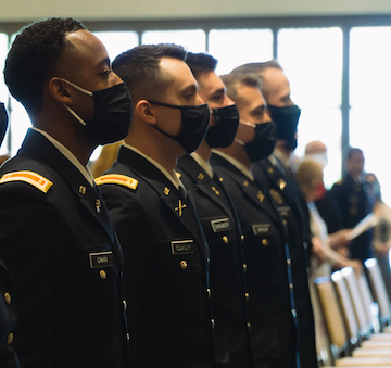 A total of 12 graduates were commissioned as second lieutenants.