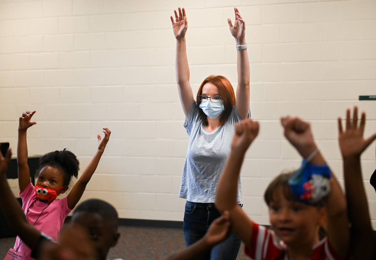 Governor's School participants work with students at East Brainerd Elementary School.