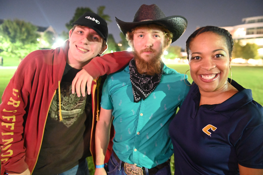 From left, Alexander Ginn, first-year computer science major; William Martin, third-year engineering technology major; and Stacy Lightfoot, UTC vice chancellor for diversity and engagement.