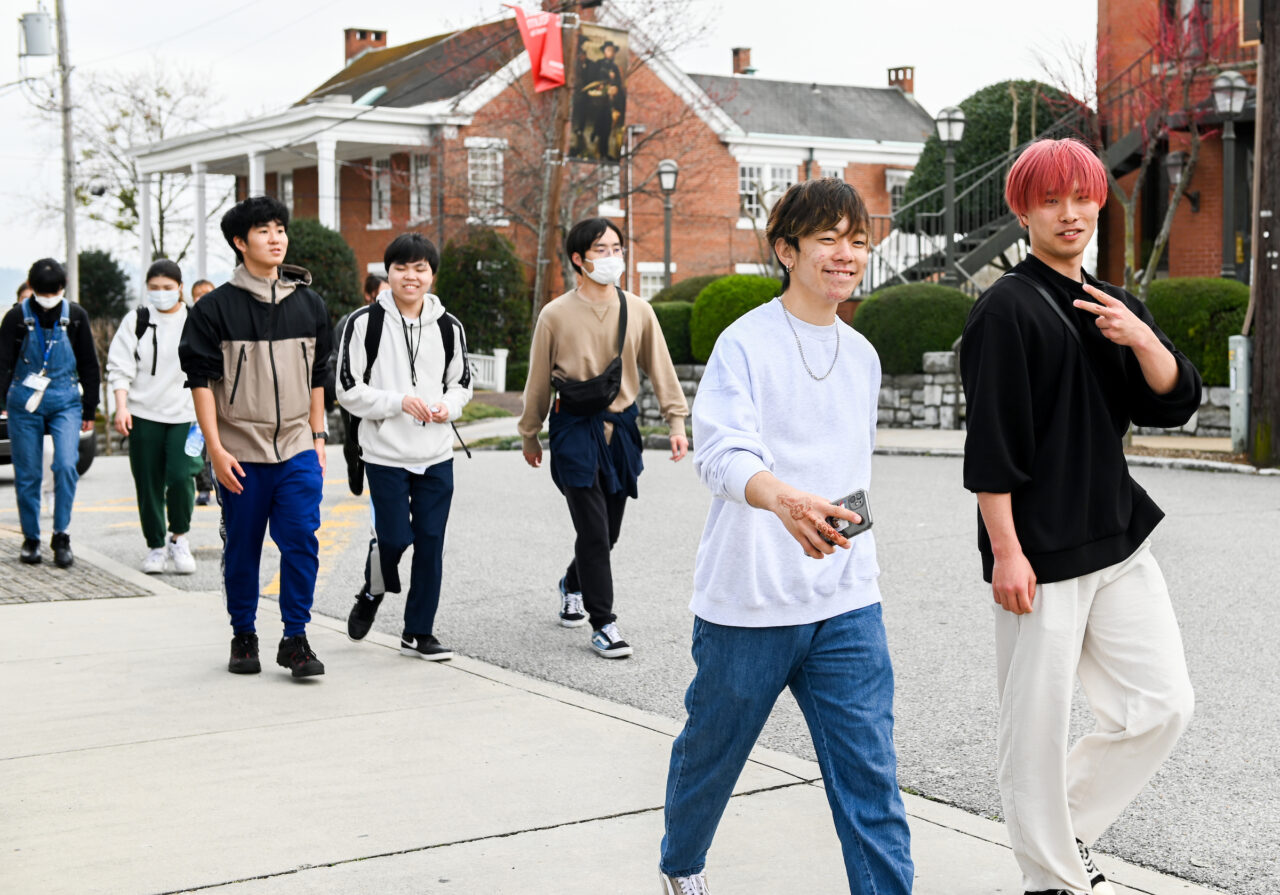 ESL students from Japan visit Friday, March 11, 2022 at the Hunter Museum of American Art.