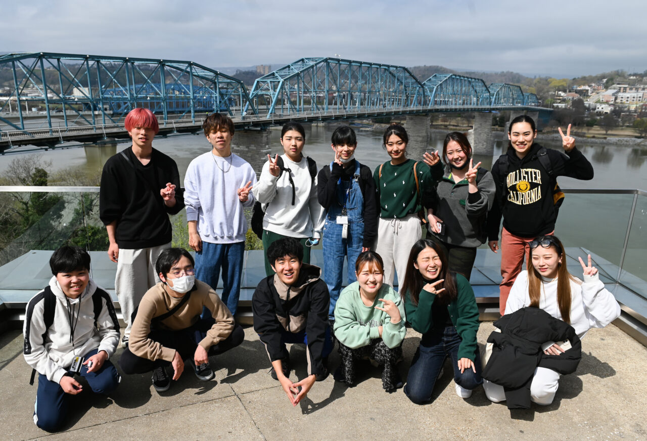 ESL students from Japan visit Friday, March 11, 2022 at the Hunter Museum of American Art.