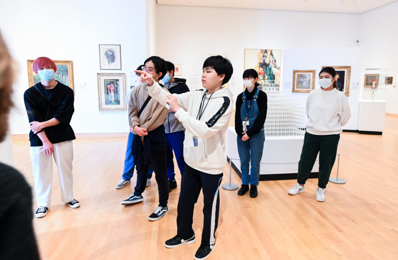 ESL students from Japan visit Friday, March 11, 2022 at the Hunter Museum of American Art.
