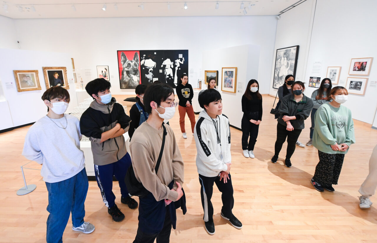 ESL students from Japan visit Friday, March 11, 2022 at the Hunter Museum of American Art.