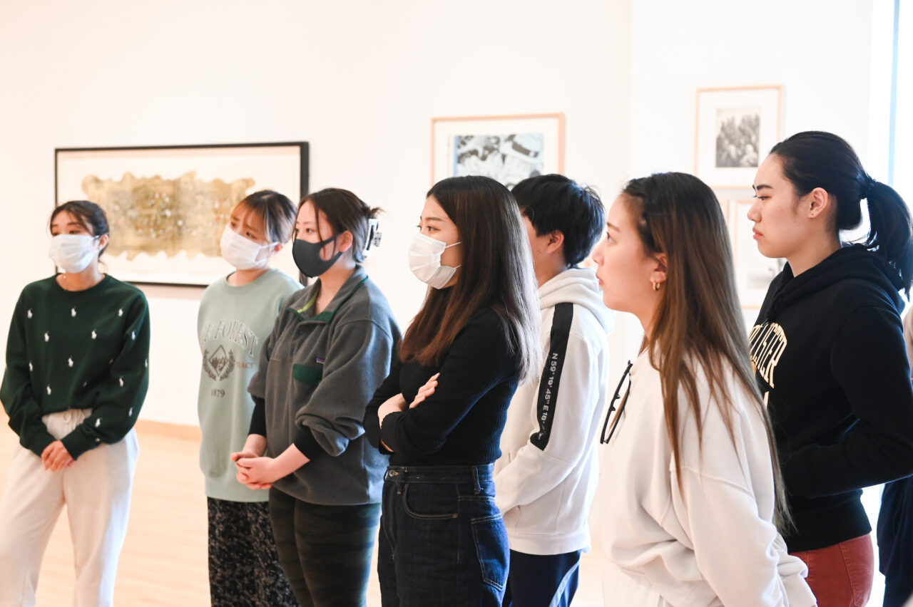 ESL students from Japan visit Friday, March 11, 2022 at the Hunter Museum of American Art.