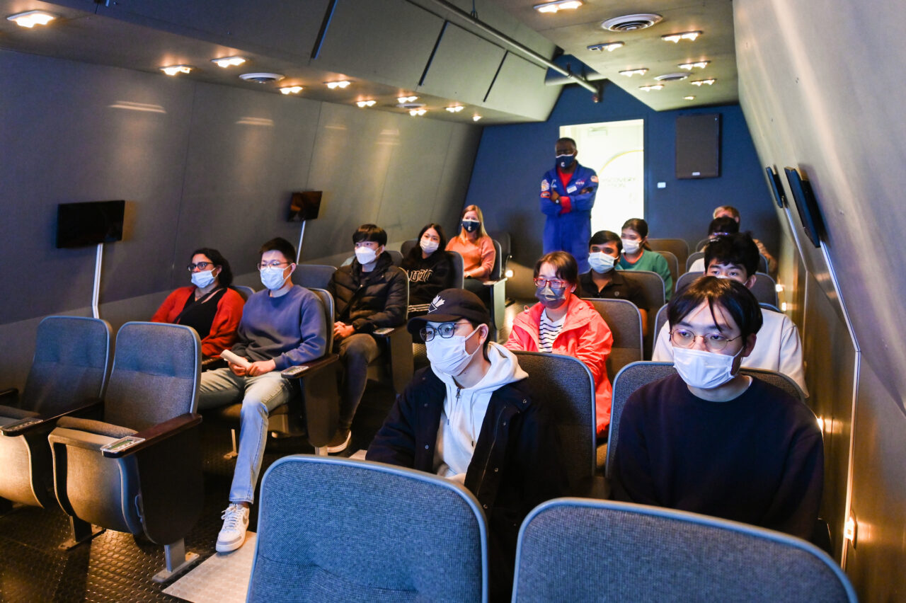 ESL students participate in a mission Wednesday, Feb. 9, 2022 in the Challenger Center.