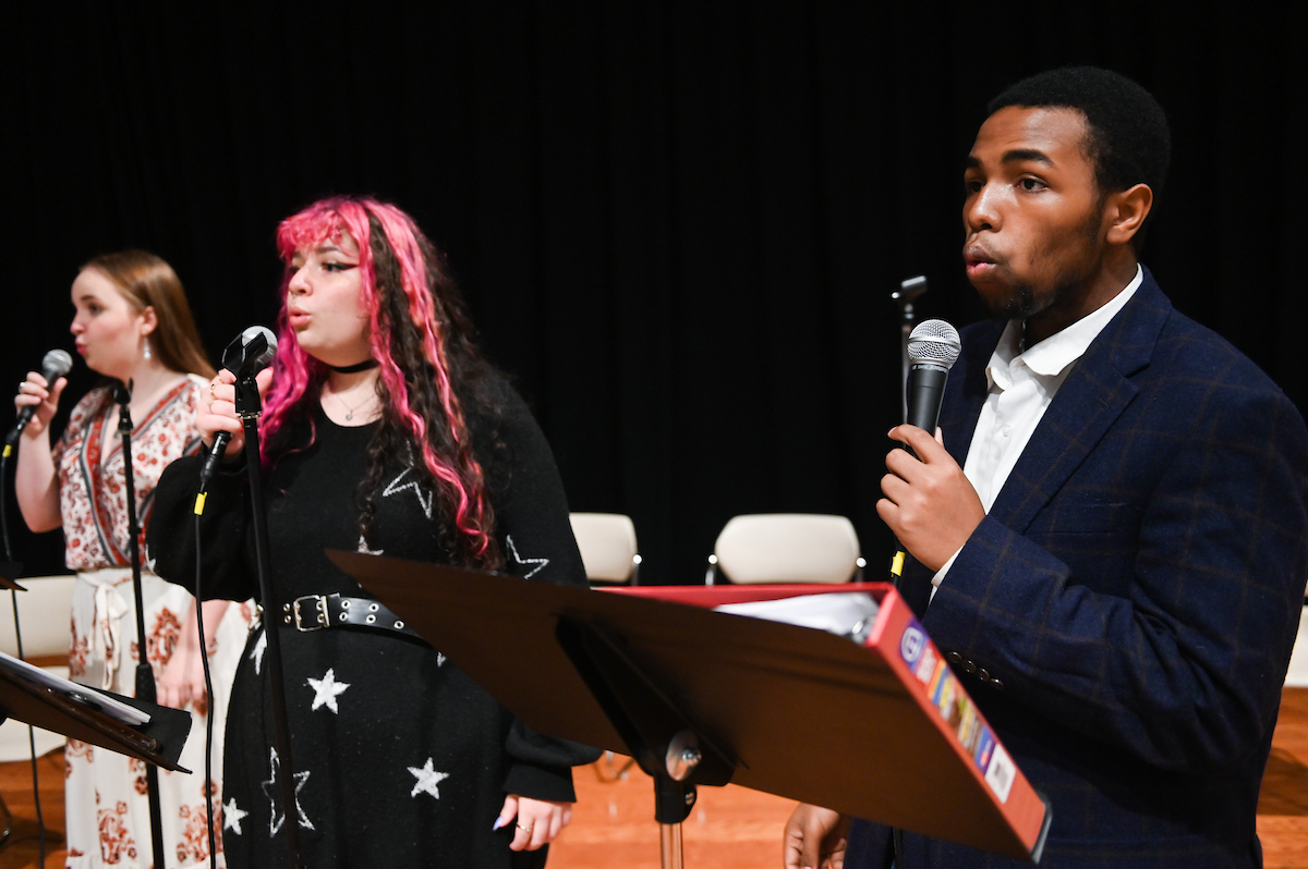 Paige Bush, Rose Carroll and Christopher Clark