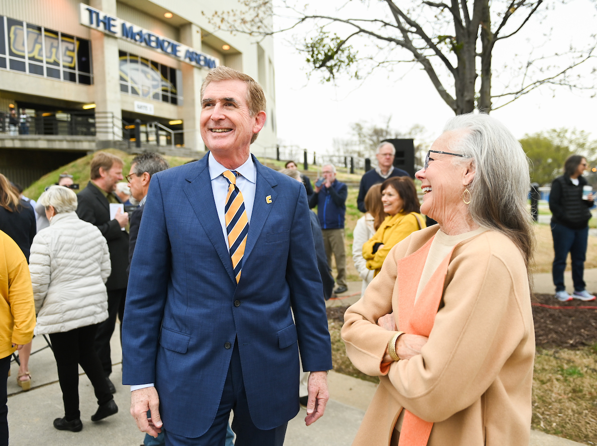 UTC Chancellor Steve Angle and Diane Wolford