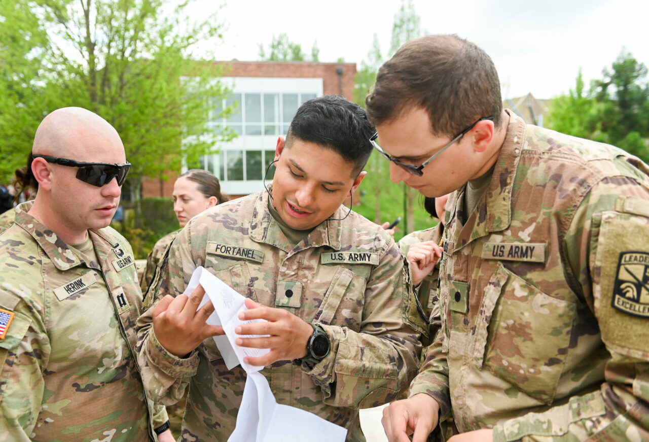 Blackhawk helicopters on campus Thursday, April 21, 2022