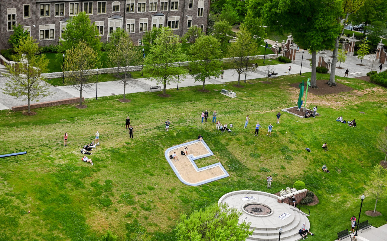 Blackhawk helicopters on campus Thursday, April 21, 2022
