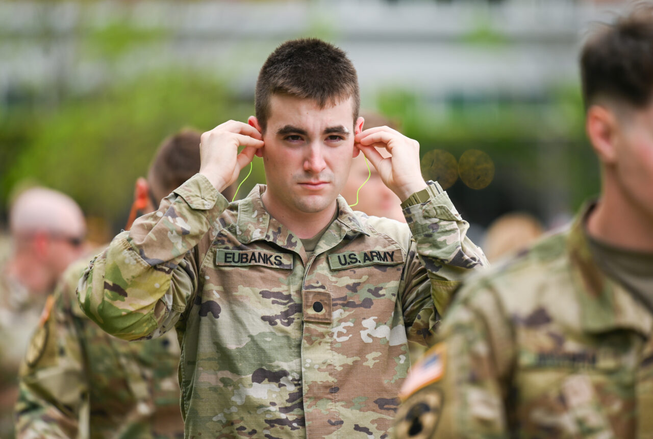 Blackhawk helicopters on campus Thursday, April 21, 2022