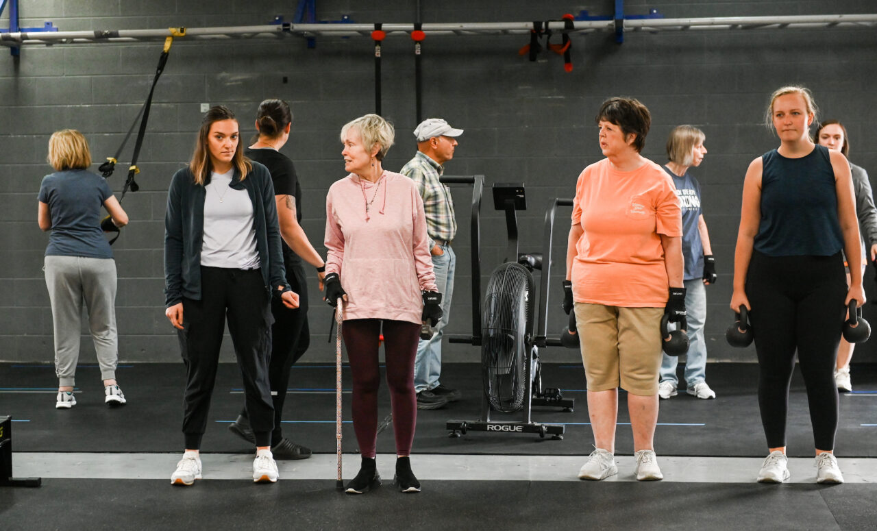 OT students work with Parkinsons clients at Our House Studios, Monday, April 4, 2022.