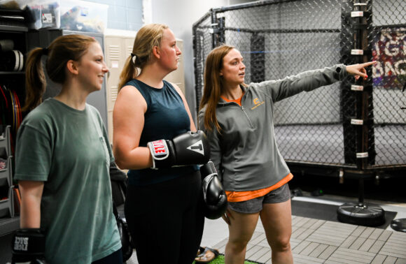 UTC occupational therapy students Annadele Benson, Hayden Veronick and Grace Sanford.