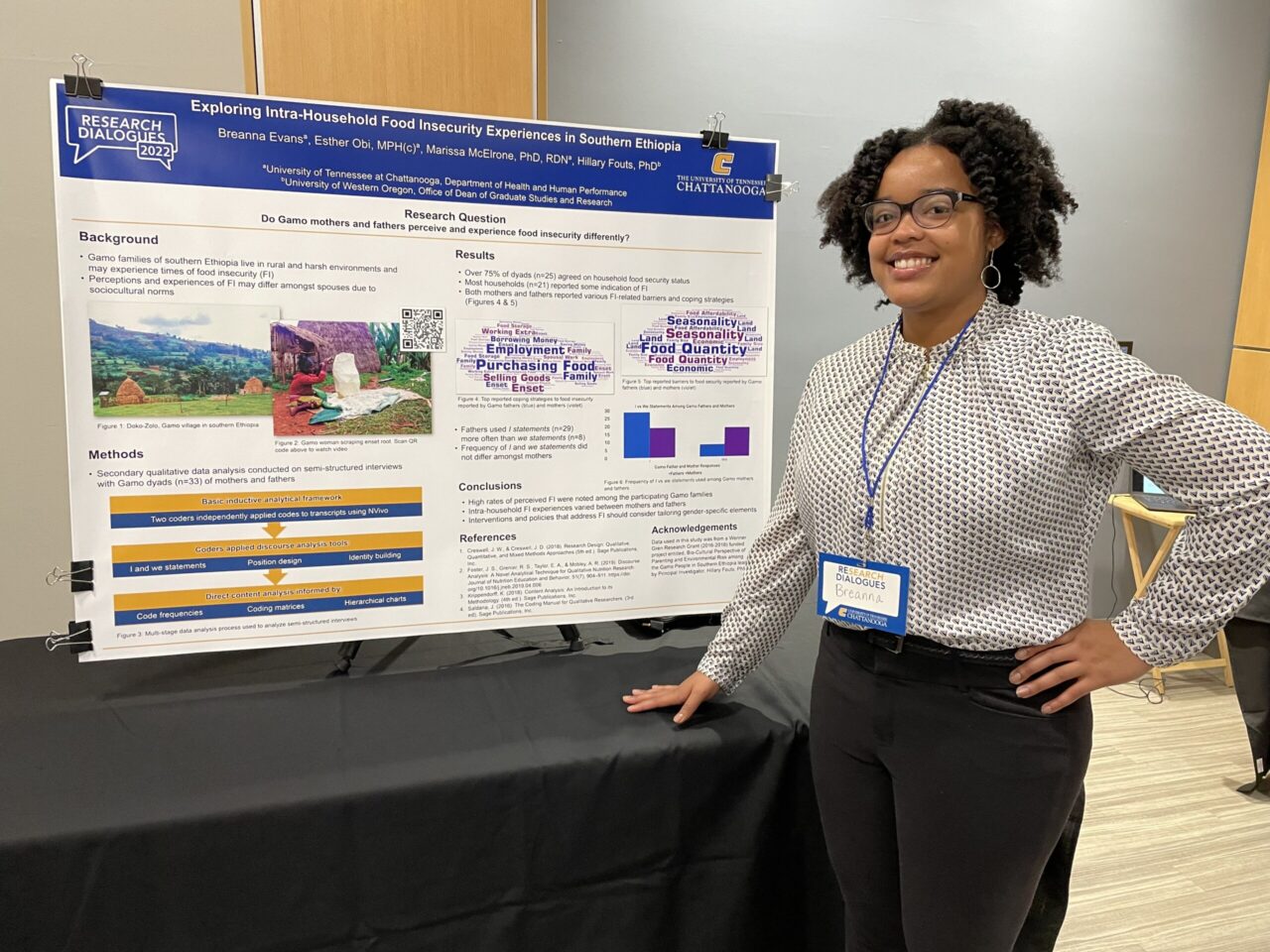 Breanna Evans presented at ReSEARCH Dialogues in April.