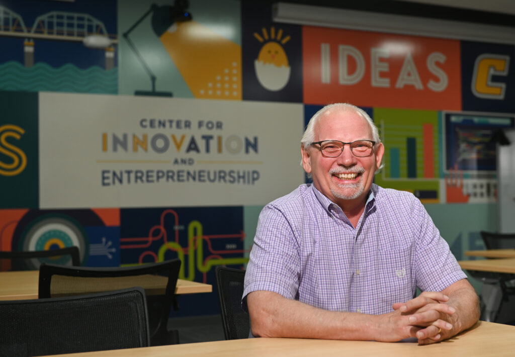 Mike Bradshaw is on a mission to spread entrepreneurship across campus and better connect the UTC Center for Innovation and Entrepreneurship to the Chattanooga entrepreneurial ecosystem. Photo by Angela Foster.