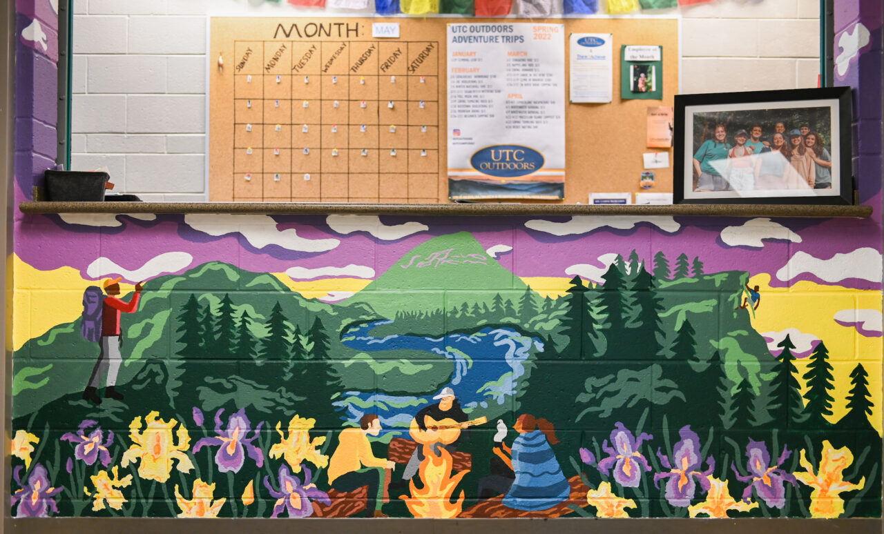 UTC Outdoors artwork by Madison Myers, May 6, 2022 in the ARC.