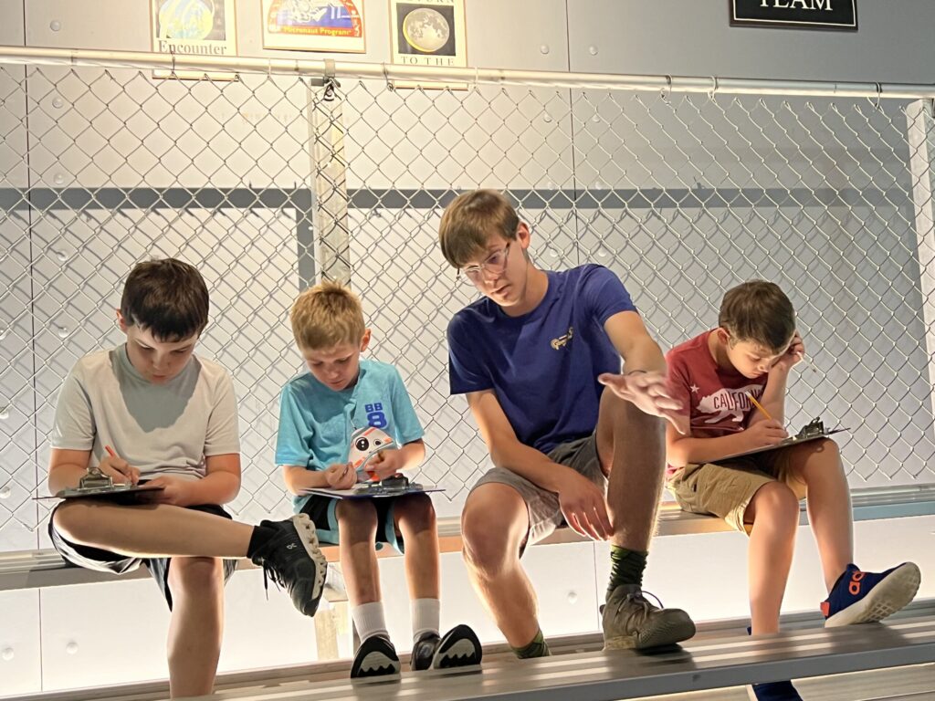 A Governor's School student teaches younger children