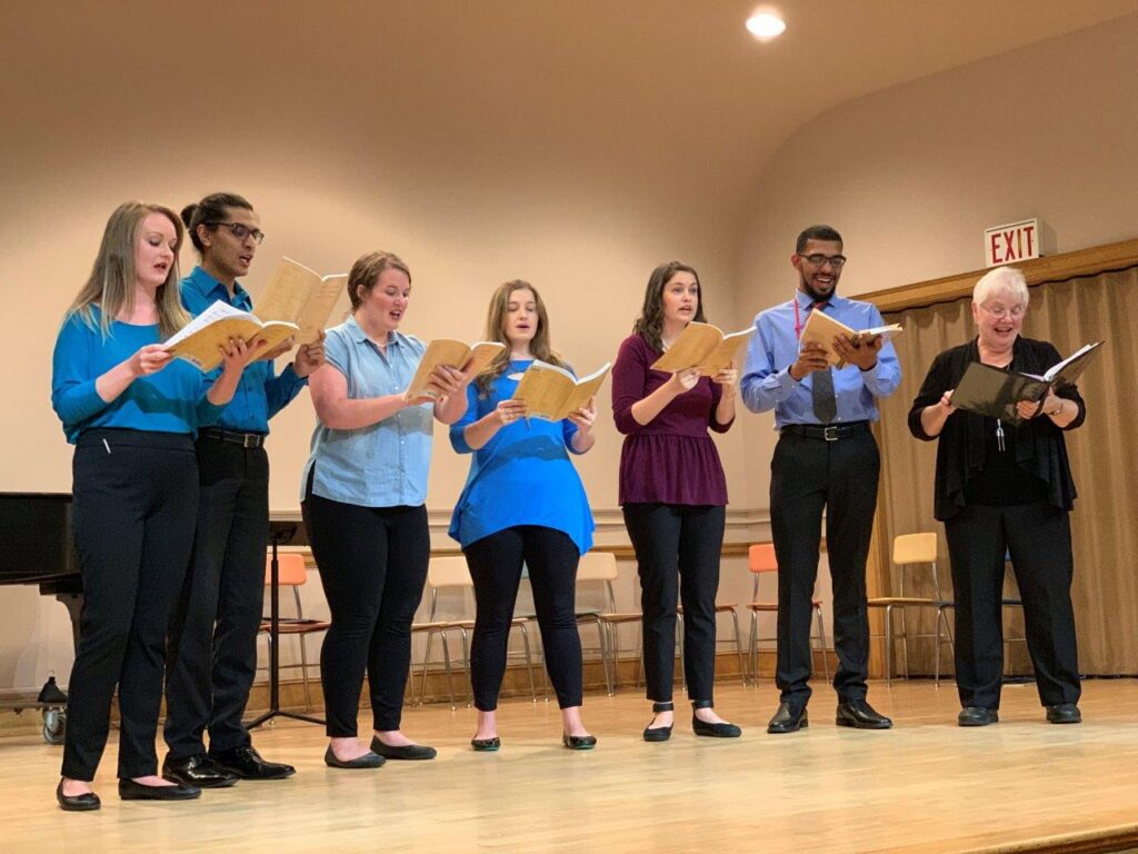 A Kodály Institute tradition includes the visiting music educators getting together for an end-of-session recital performance. Photo by Donald Garrett.