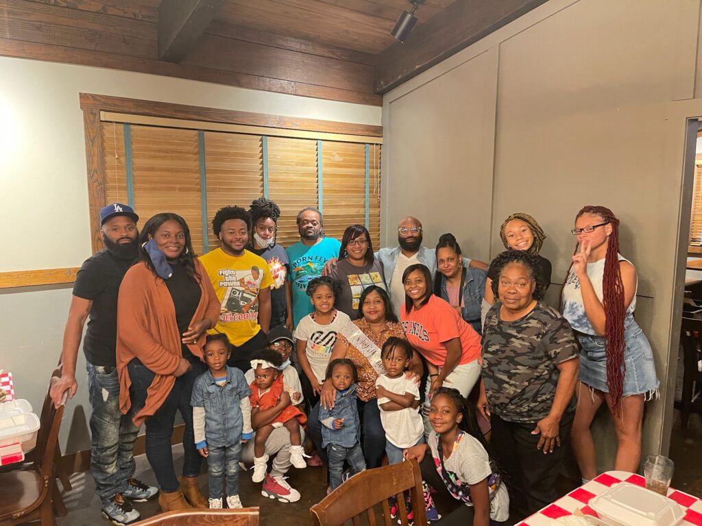 Carla Mason and family members at her 60th birthday party
